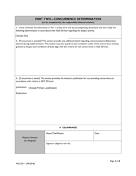 Form AID201-1 Mission Concurrence Request Form, Page 3