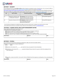 Form AID451-1 U.S. Direct-Hire Employee Exit Clearance: Separation From Washington, Page 6