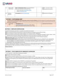 Form AID451-2 U.S. Direct-Hire Employee Exit Clearance: Separation From Overseas Mission, Page 5