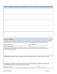 Form AID461-5 Foreign Service Annual Accomplishment Record (AAR), Page 2