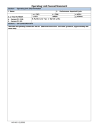 Form AID463-5 Operating Unit Context Statement