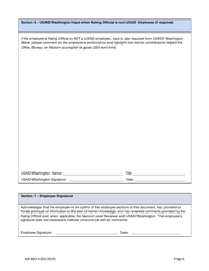 Form AID463-4 Foreign Service Promotion Input Form (PIF), Page 6
