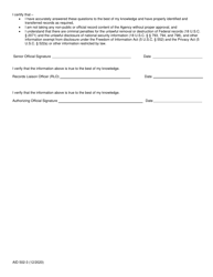 Form AID502-3 Usaid Records Management Exit Checklist for Senior Officials, Page 3