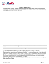 Form AID400-25 Tenure Evaluation Form - Foreign Service, Page 7