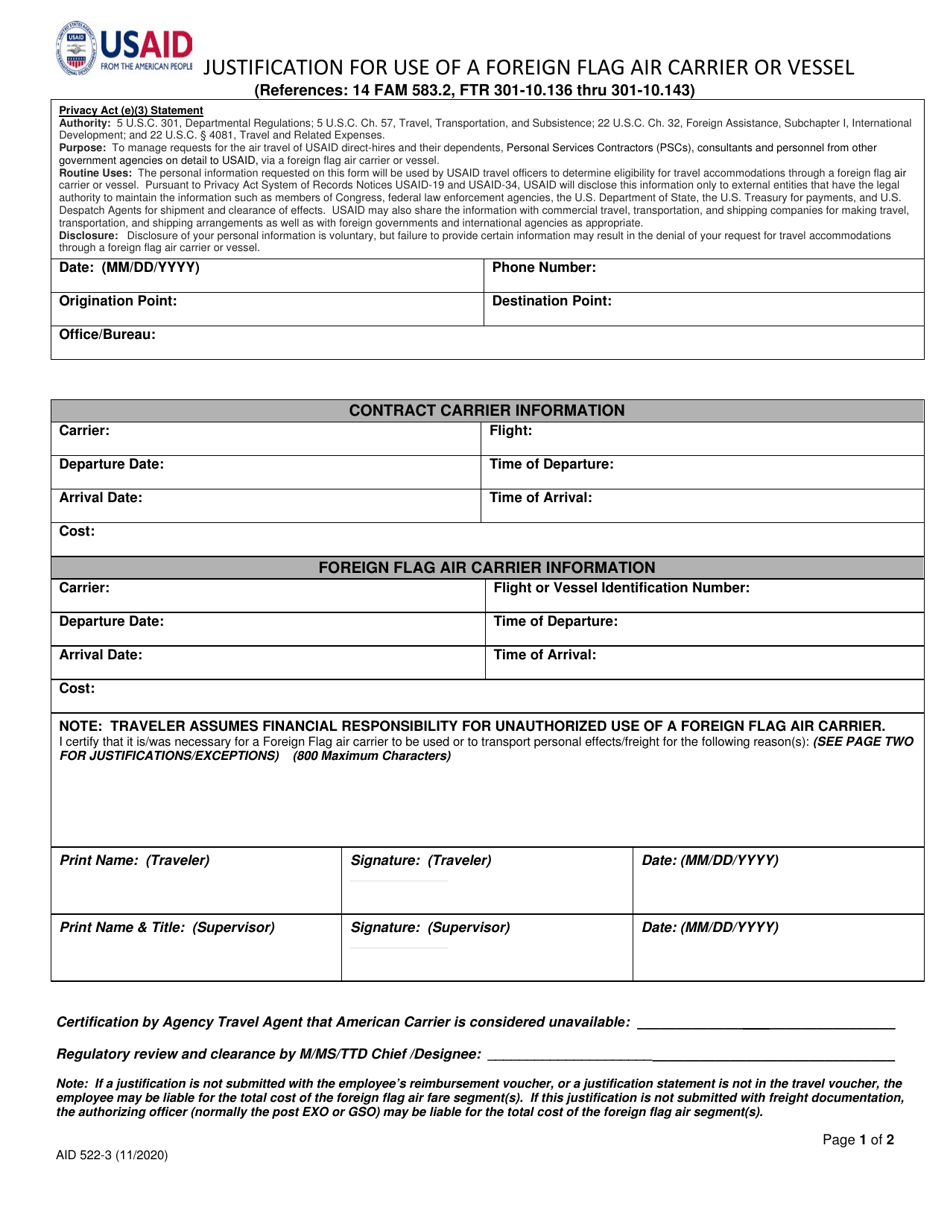 Form AID522-3 - Fill Out, Sign Online and Download Fillable PDF ...