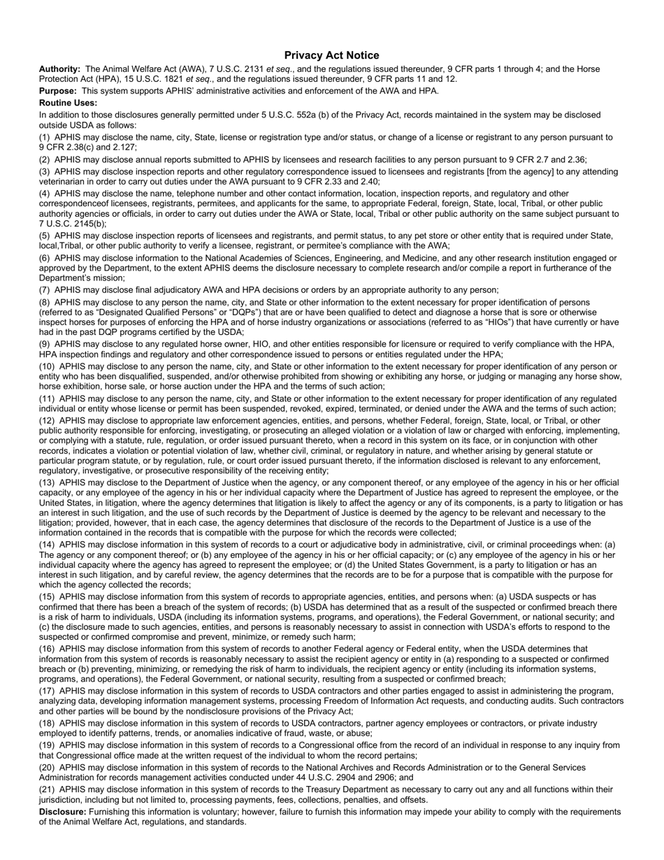 APHIS Form 7041 Live Dog Import Health and Rabies Certificate, Page 2