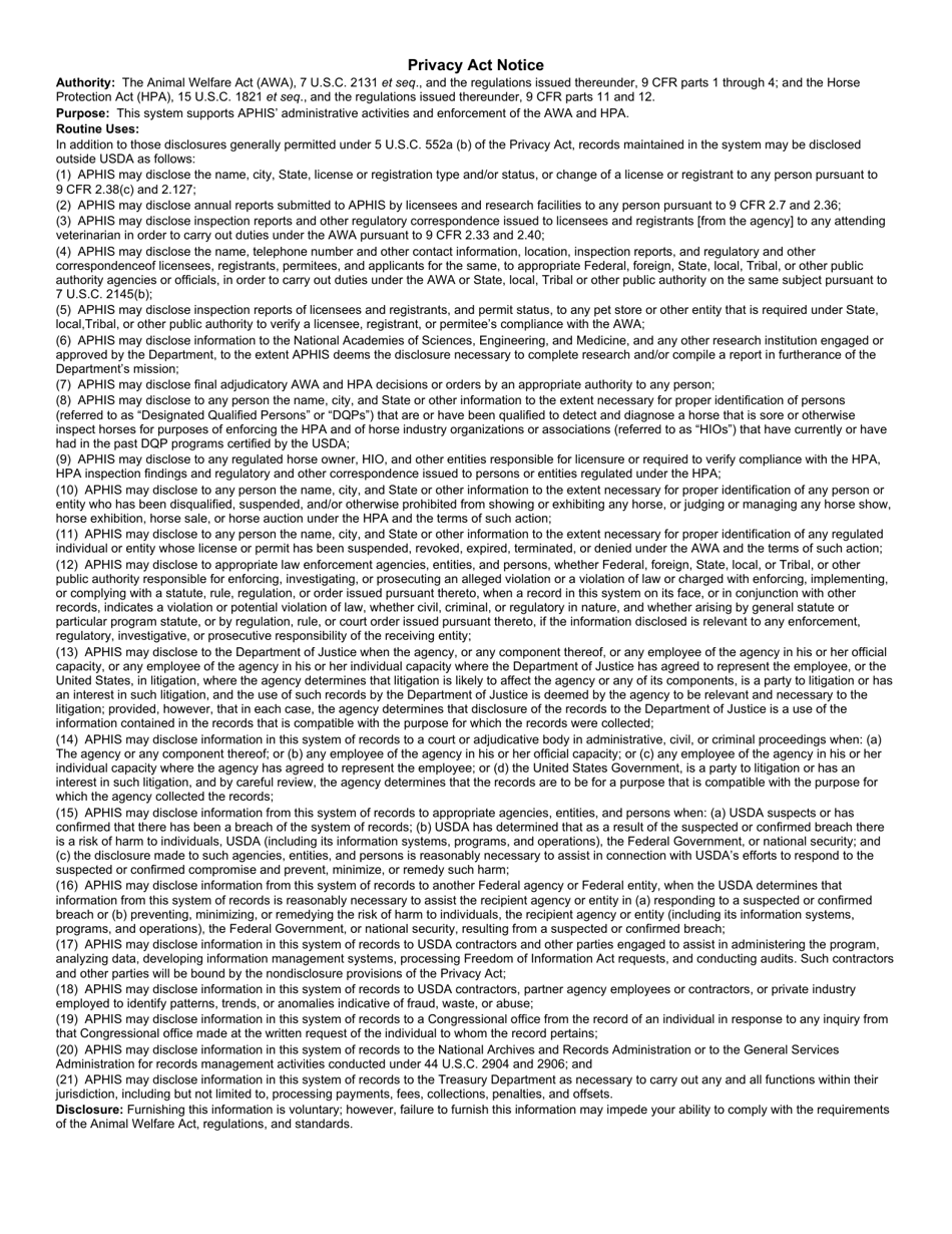 APHIS Form 7050 Environment Enhancement Program for Nonhuman Primates, Page 8
