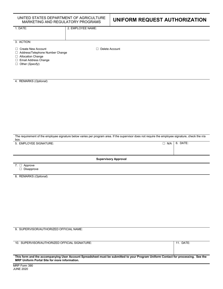 MRP Form 390 - Fill Out, Sign Online and Download Fillable PDF ...