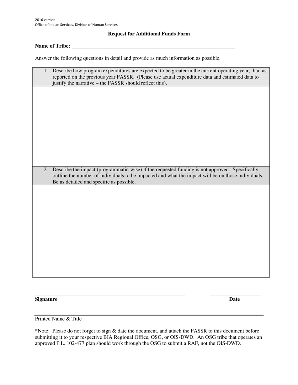 request-for-additional-funds-form-download-printable-pdf-templateroller