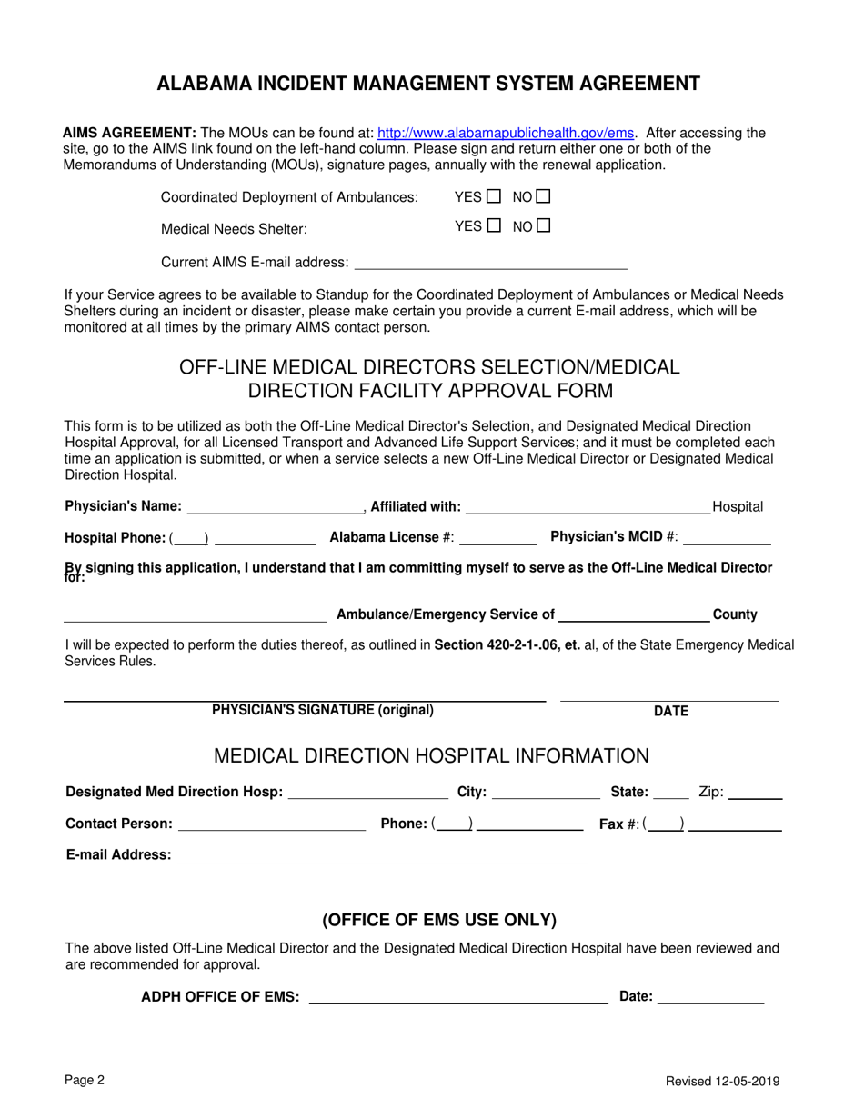 EMS Provider License Application - Alabama, Page 2