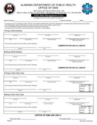 EMS Provider License Application - Alabama, Page 6