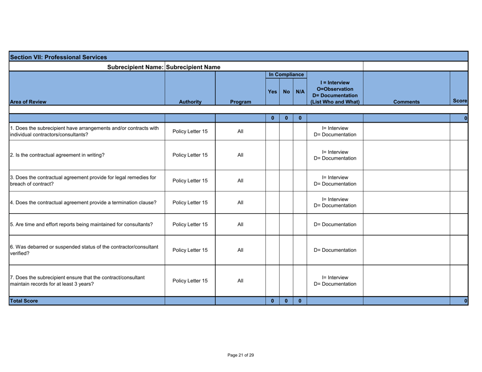 Adeca Monitoring Tool Template - Alabama, Page 21