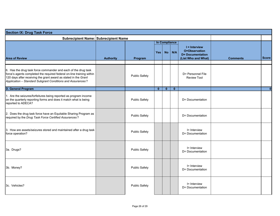 Adeca Monitoring Tool Template - Alabama, Page 26
