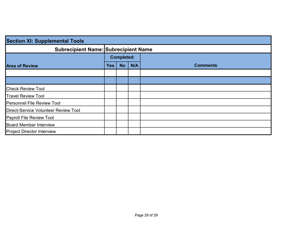 Adeca Monitoring Tool Template - Alabama, Page 29
