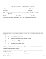 ADECA Form ENV-LRD &quot;Level of Review Determination Form&quot; - Alabama
