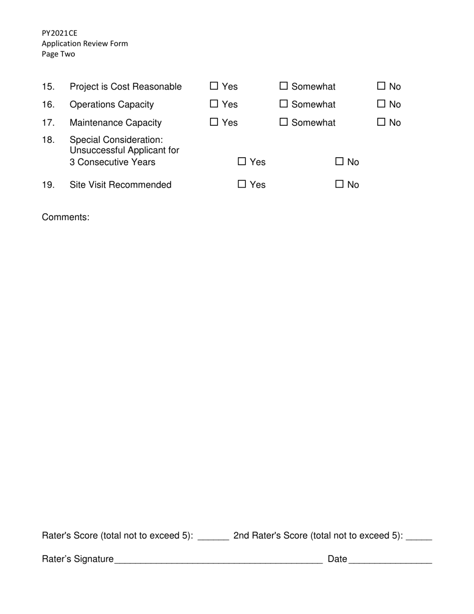 Alabama Cdbg Program Rating Form - Community Enhancement - Alabama, Page 2