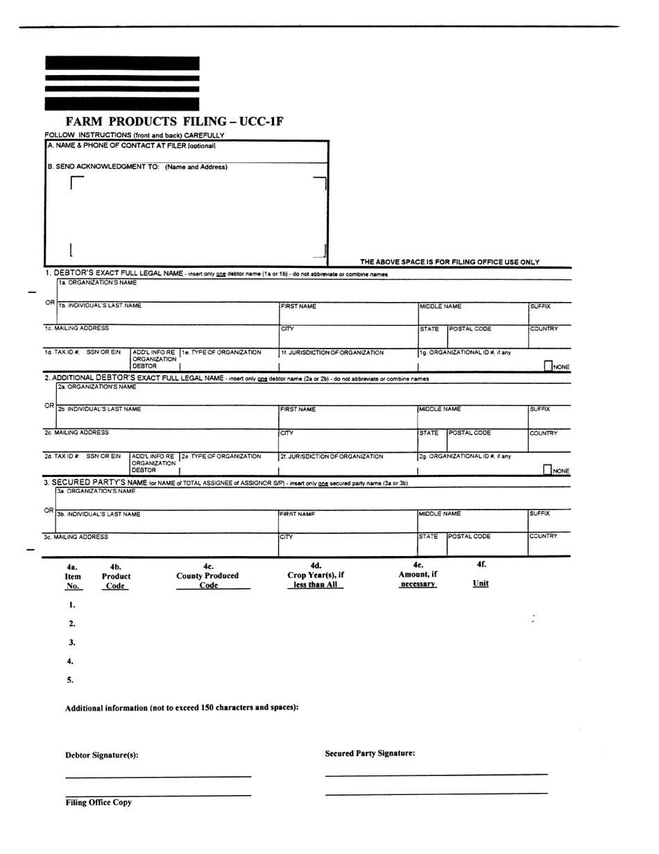 Form UCC1F Fill Out, Sign Online and Download Fillable PDF, Alabama Templateroller