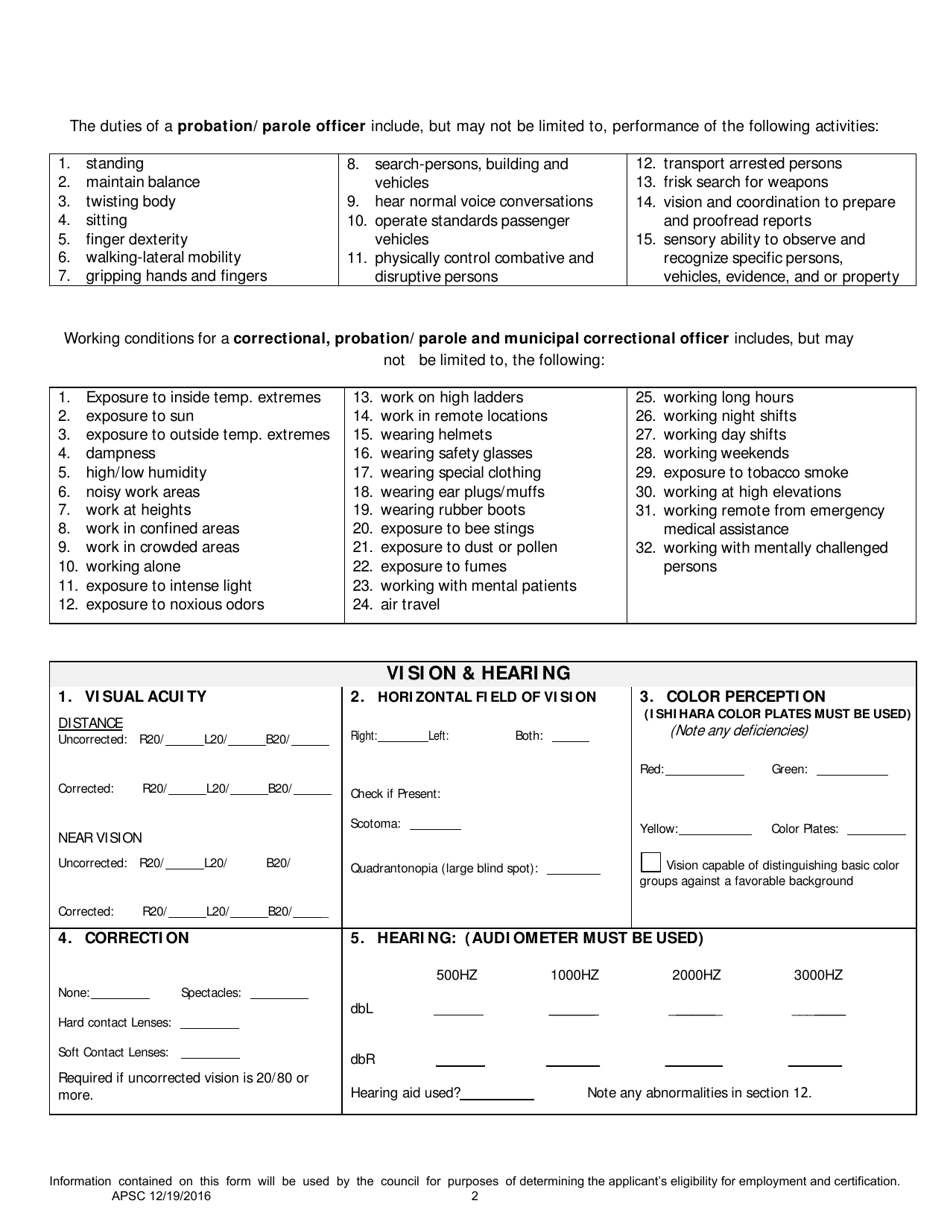 Form F-2B Medical Examination Report - Alaska, Page 2