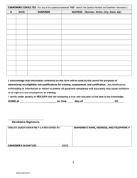 Form F-2A Health Questionnaire - Alaska, Page 4