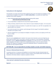 APSC Form F-3 Personal History Statement - Alaska