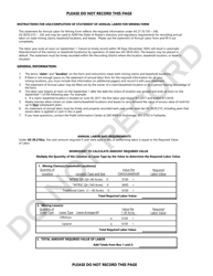 Form 102-4065 Statement of Annual Labor for Mining - Alaska, Page 2