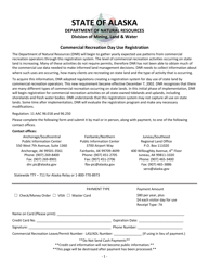 Document preview: Commercial Recreation Day Use Registration - Alaska