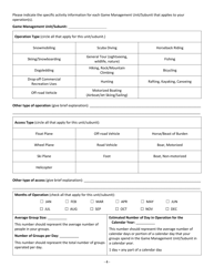 Commercial Recreation Day Use Registration - Alaska, Page 4