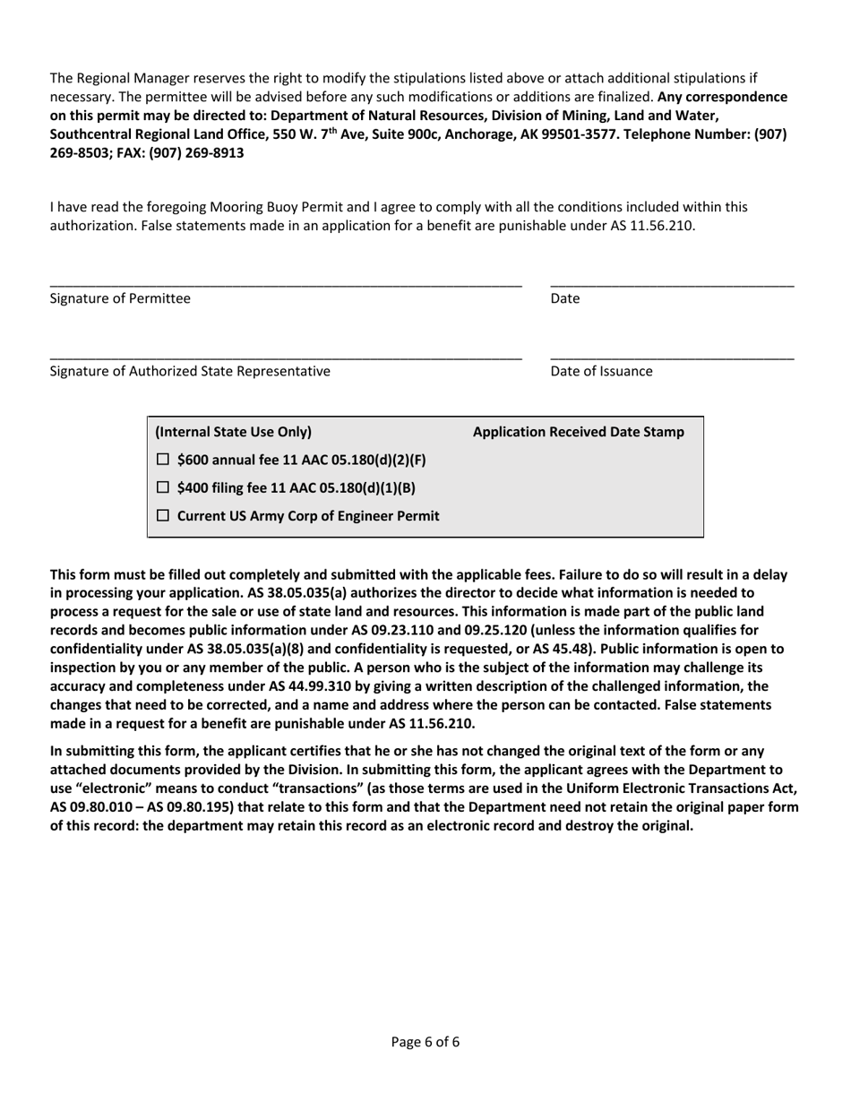 Kasilof River Mooring Buoy-General Permit - Alaska, Page 7