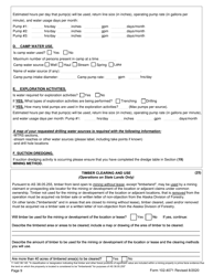 Form 102-4071 Application for Permits to Mine - Alaska, Page 15