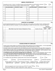 Form 102-4071 Application for Permits to Mine - Alaska, Page 8