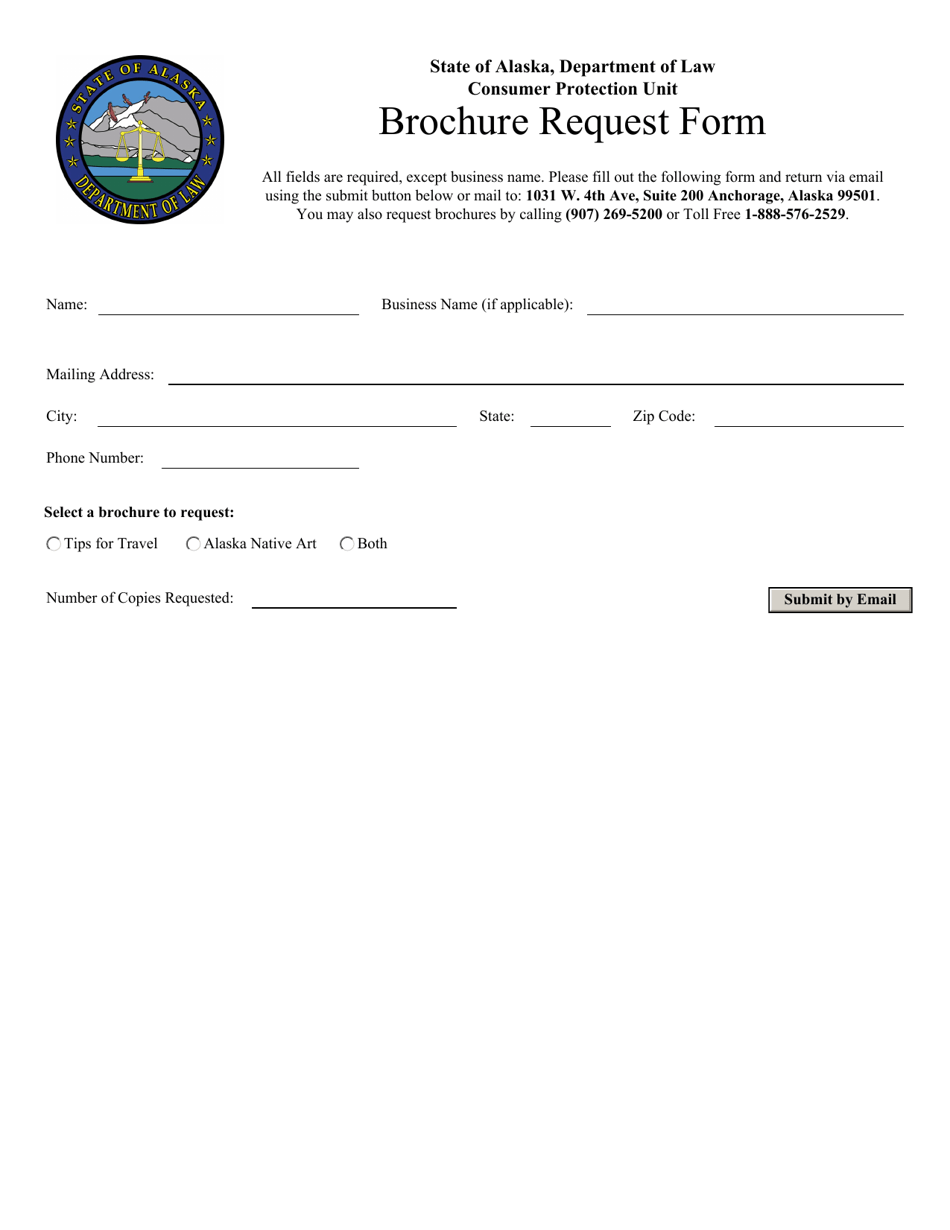 Brochure Request Form - Alaska, Page 1