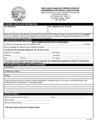 Explosive Handler Certificate of Fitness Application - Alaska, Page 2