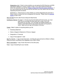 Instructions for Form SCT-A Docketing Statement a for Use in Appeals Under Appellate Rule 204 and 218 - Alaska, Page 2
