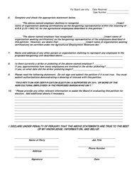Petition for Certification Election - Arizona, Page 2