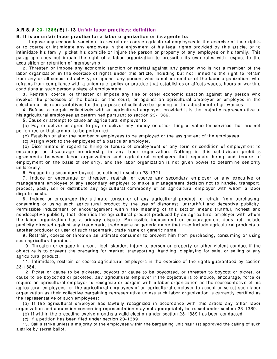 Charge Against Labor Organization - Arizona, Page 3