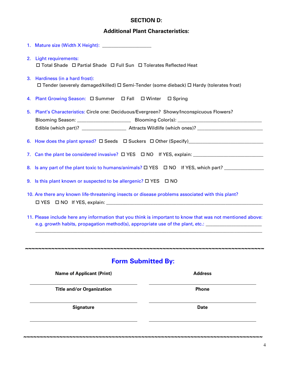 Application for Modification of the Low-Water-Use / Drought-Tolerant Plant List - Arizona, Page 4