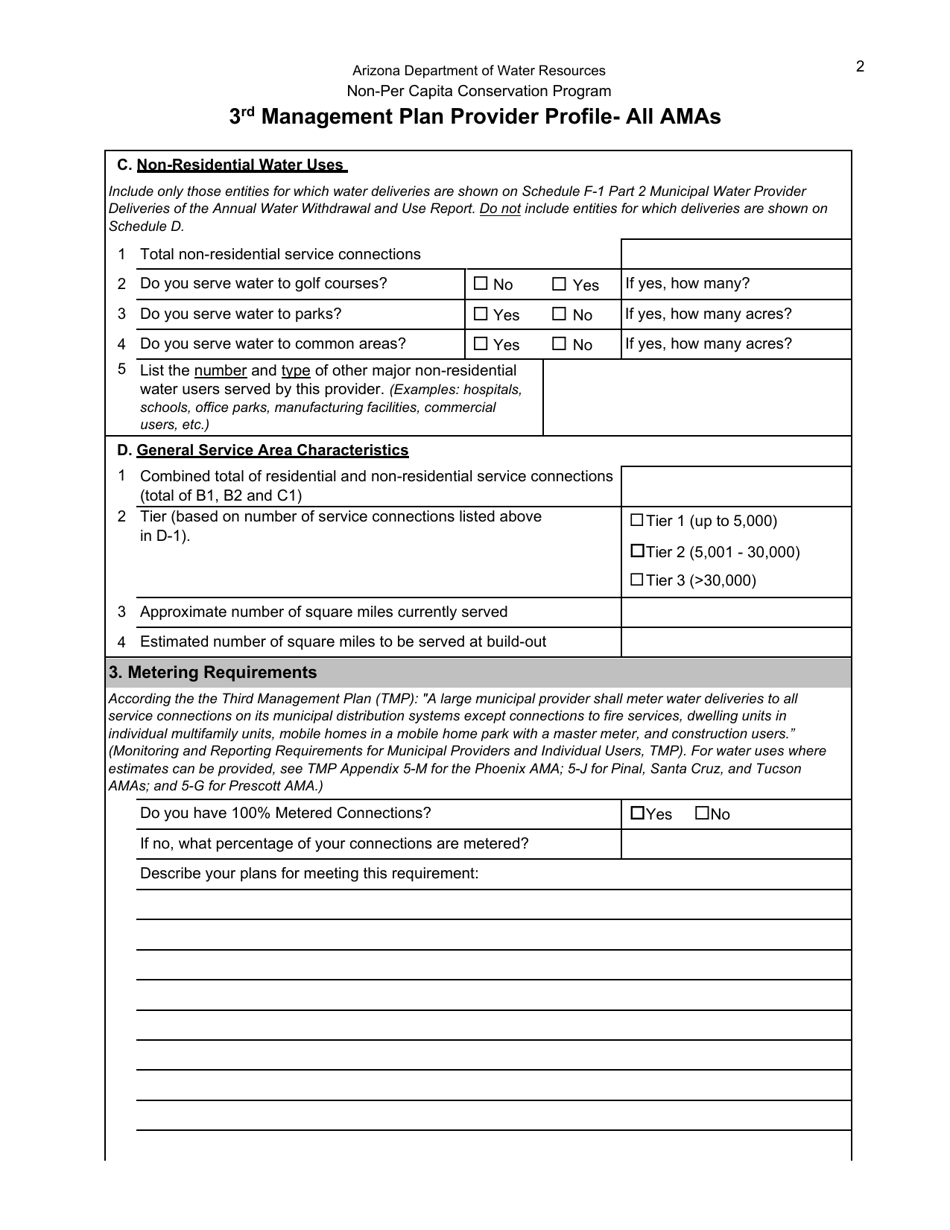 3rd Management Plan Provider Profile - All Amas - Arizona, Page 2