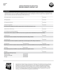 Form CSO-2203A Me/MW Kinship Contact List - Arizona, Page 2