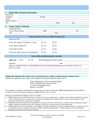 Form WPD-S/HWS Septage Hauler License Application - Arizona, Page 3