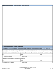 Voluntary Remediation Program Application - Arizona, Page 10