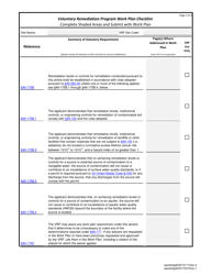 Voluntary Remediation Program Work Plan Checklist - Arizona, Page 2
