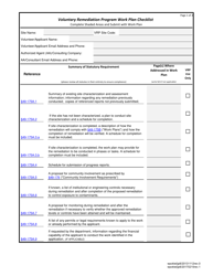 Document preview: Voluntary Remediation Program Work Plan Checklist - Arizona