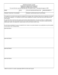 Document preview: AZNG Form 335-2-R Supplement to Application for Employment - Arizona