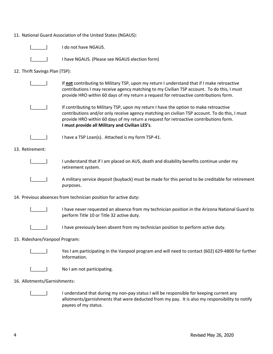 Arizona Userra Election Options - Fill Out, Sign Online and Download ...