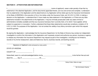 Arizona Application for Consent to Engage in the Business of Insurance Under 18 Usc 1033 - Arizona, Page 4