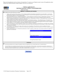 Naic Uniform Application for Individual Professional License/Registration - Arizona, Page 11