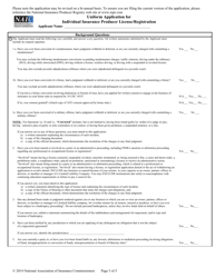 Naic Uniform Application for Individual Professional License/Registration - Arizona, Page 9