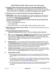 Form L-TEMP Application for a Temporary Insurance License - Arizona, Page 4