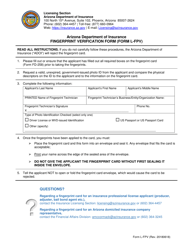 Document preview: Form L-FPV Fingerprint Verification Form - Arizona