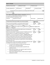 Form SOONBDRFI-P Request for Information From the Healthcare Provider - Arizona, Page 2
